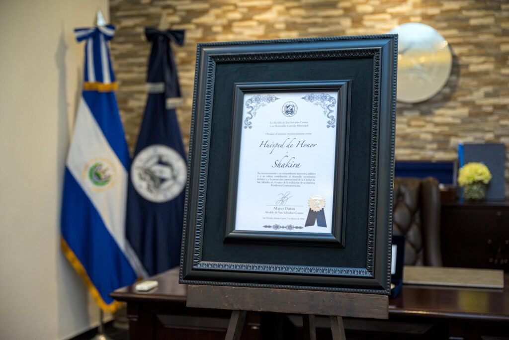 San Salvador honra a Shakira como Huésped de Honor