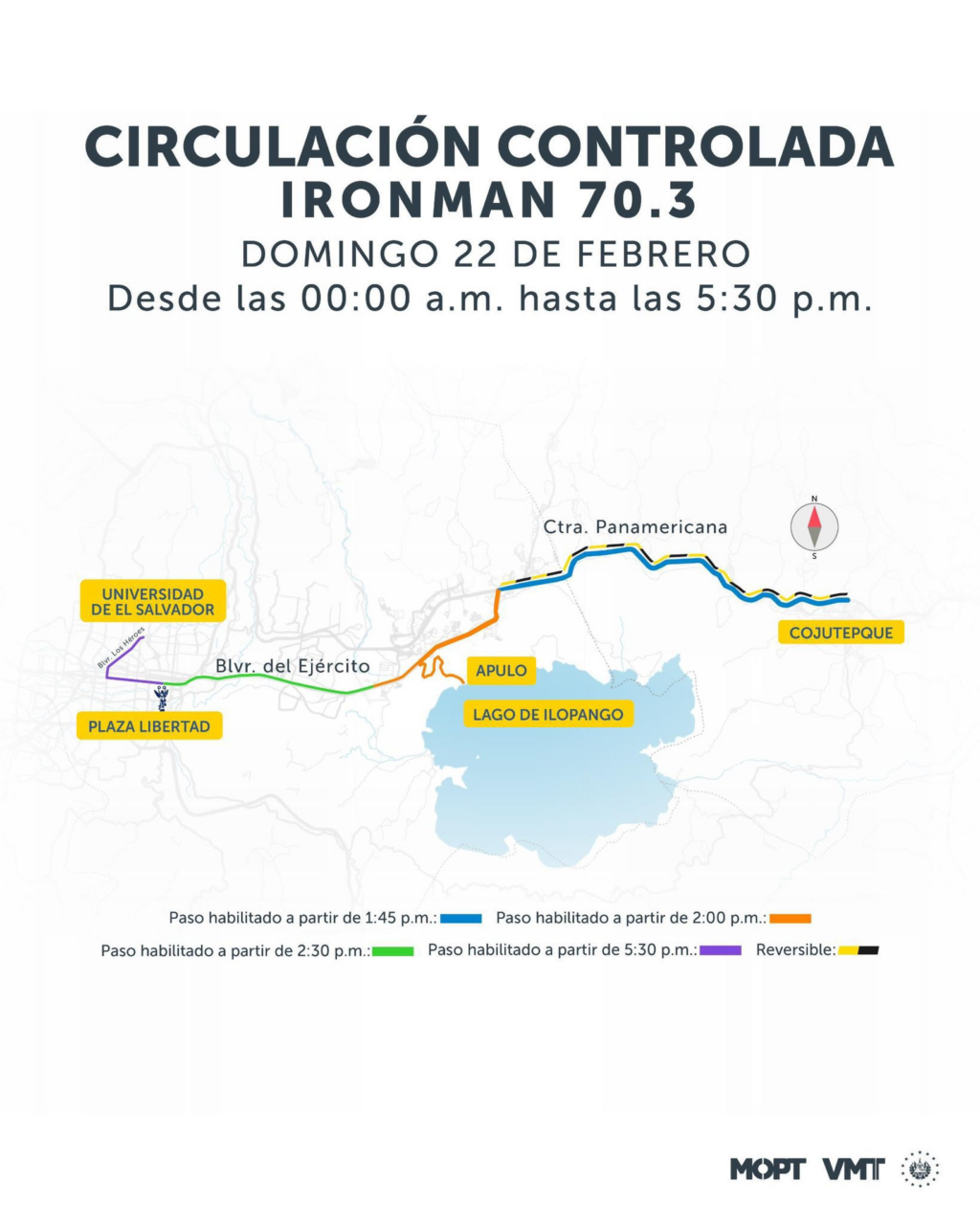 Preparan cierres viales por competencia Ironman 70.3 en el país