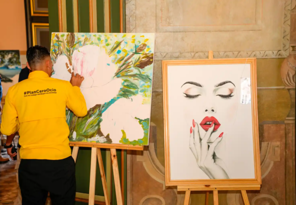 Inauguran exposición “RehabilitArte” del Plan Cero Ocio en el Palacio Nacional San Salvador