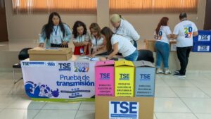 TSE realizó prueba de escrutinio preliminar y transmisión de datos de JRV