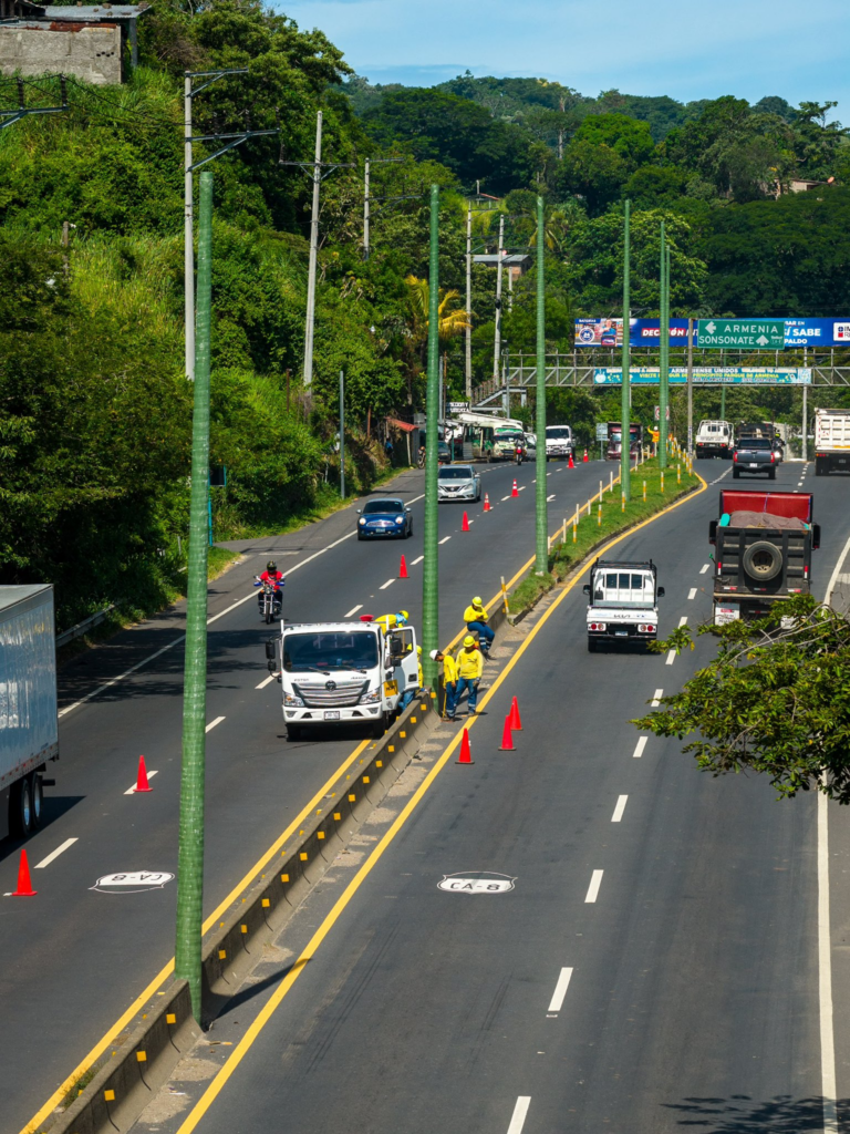 MOP instalará postes con la bandera de El Salvador en carretera hacia Sonsonate