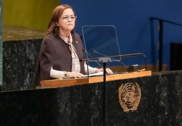 Seguridad y crecimiento económico marcan intervención de Alexandra Hill en la Asamblea General de la ONU