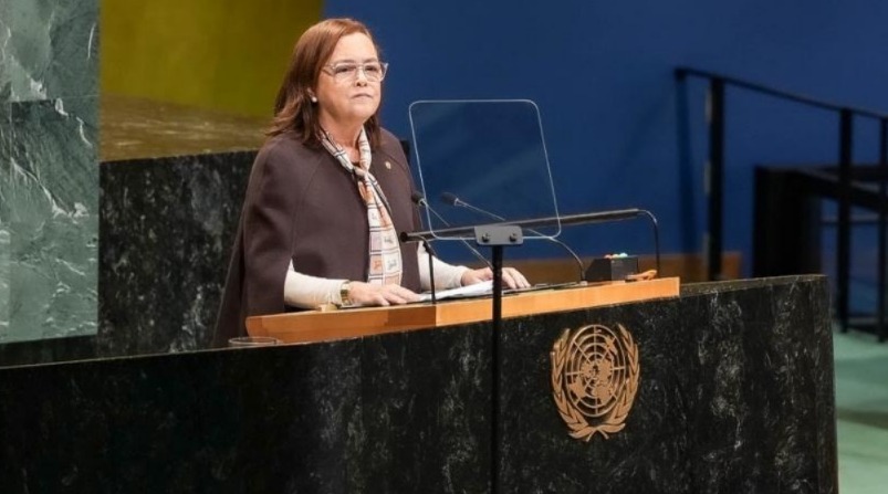 Seguridad y crecimiento económico marcan intervención de Alexandra Hill en la Asamblea General de la ONU
