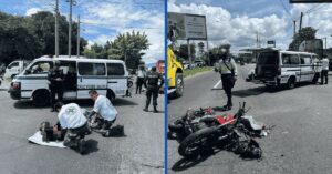 Cruz Verde traslada a motociclista lesionado tras accidente en Soyapango