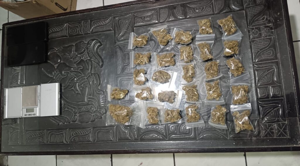 Incautan cocaína, marihuana y otros objetos durante allanamiento en Santa Tecla